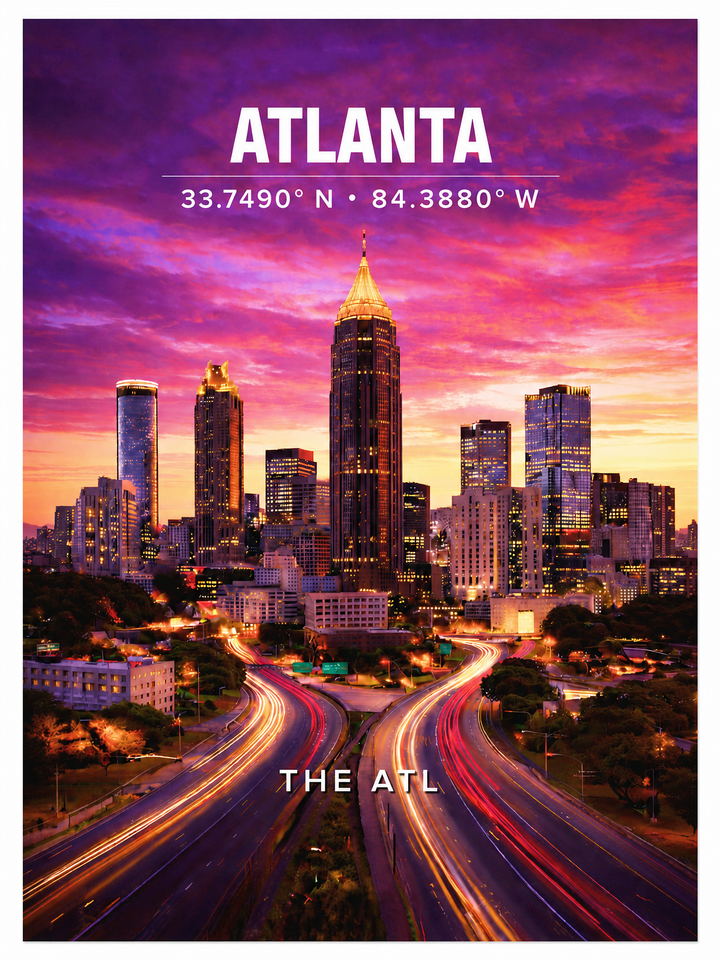 Atlanta Skyline Poster