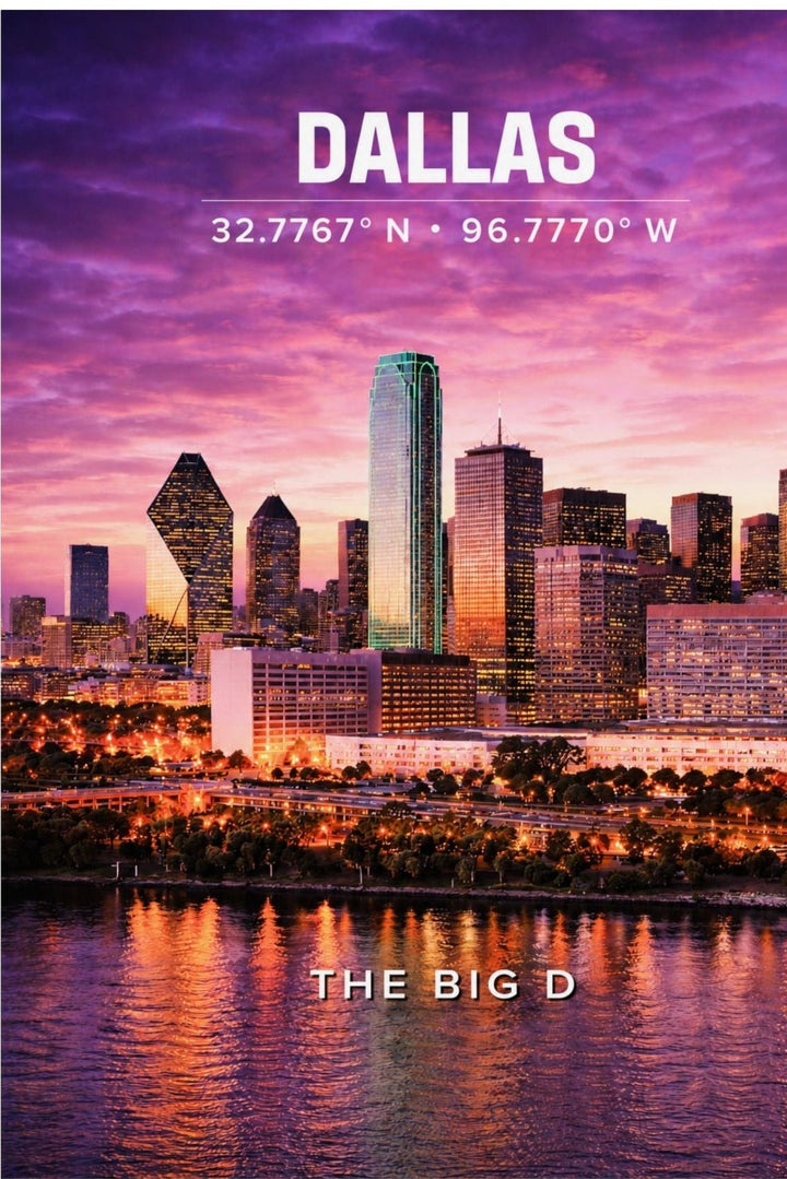 Dallas Skyline Poster