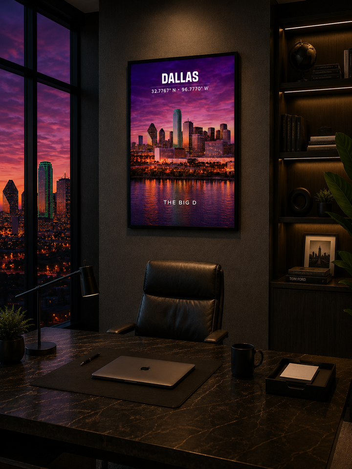 Dallas Skyline Poster
