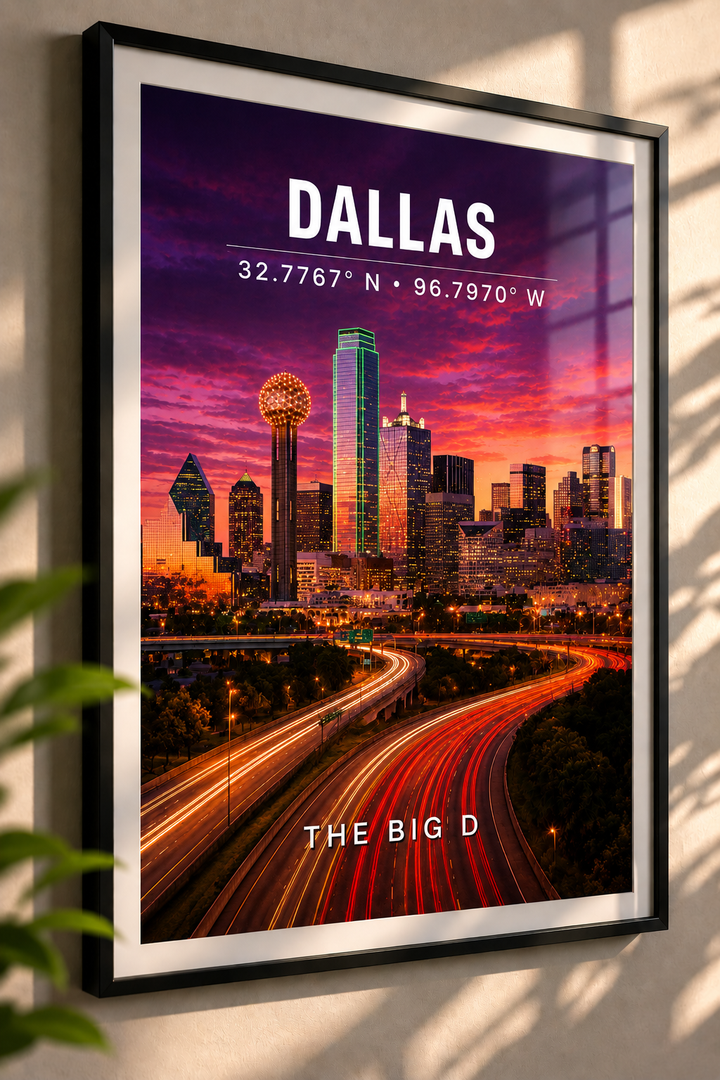 Dallas Skyline Poster
