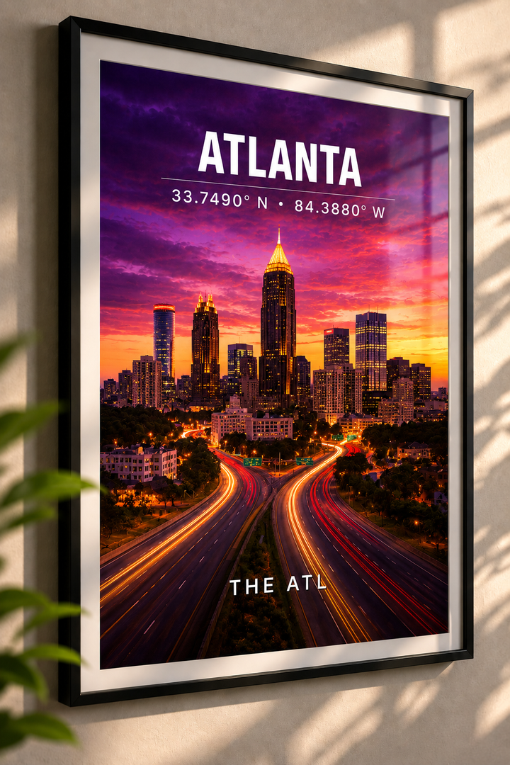 Atlanta Skyline Poster