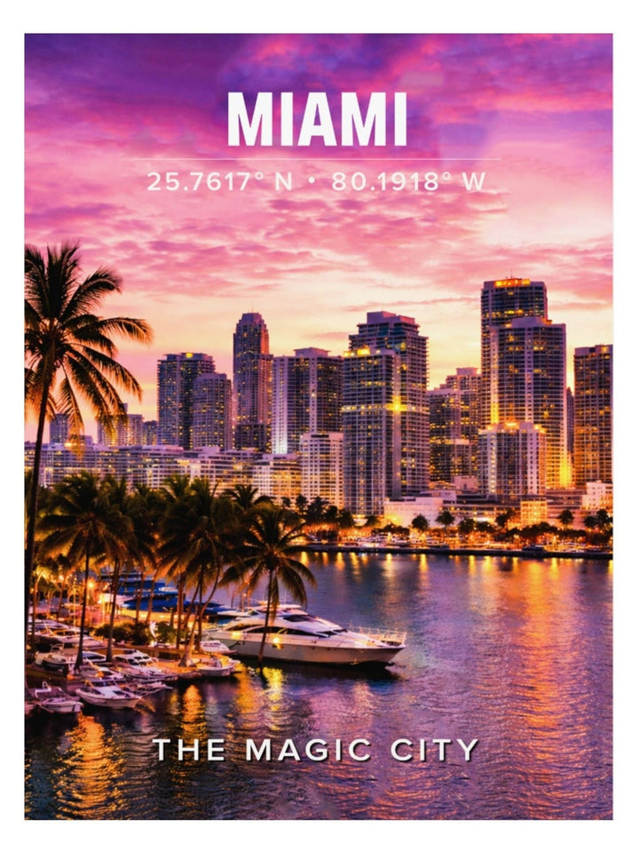 Miami Skyline Poster